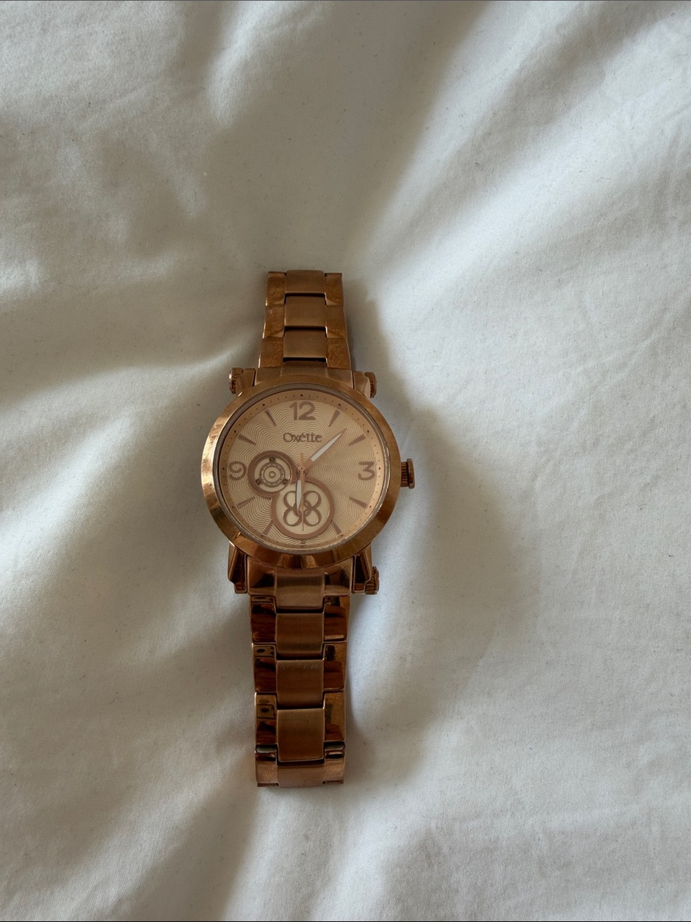 Oxette Rose Gold Stainless Steel Watch